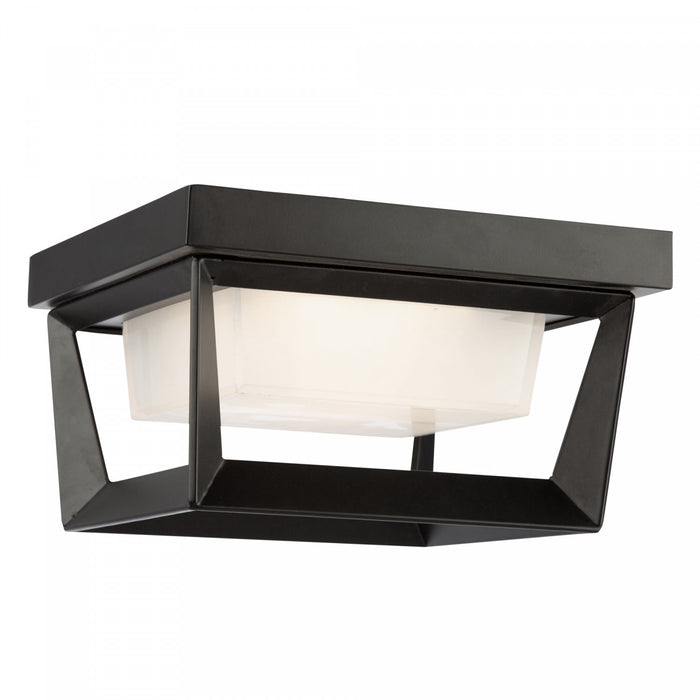 Plafonnier affleuré Waterbury noir à DEL de 12 W pour l'extérieur