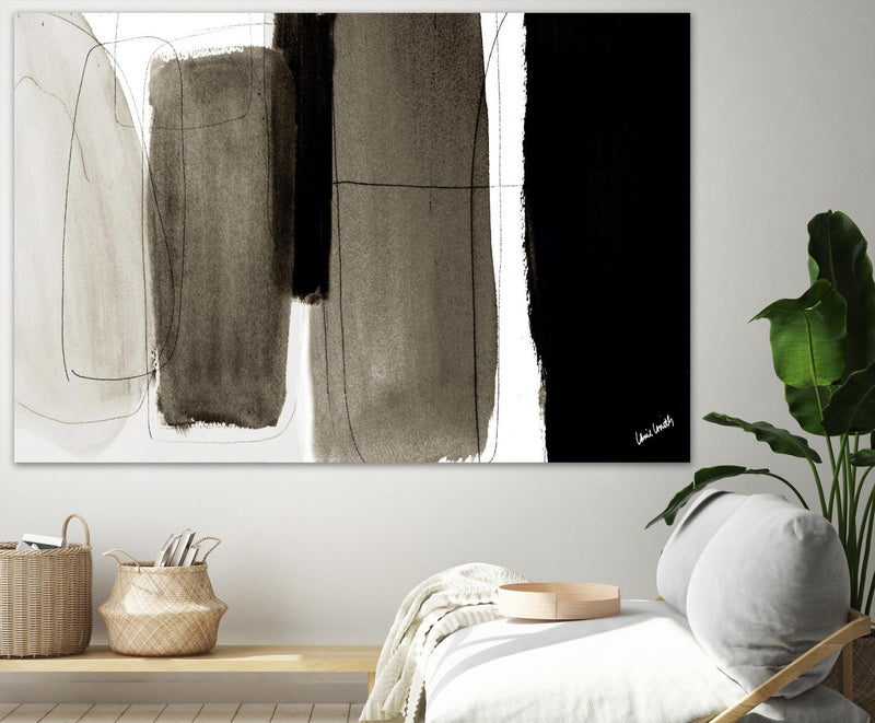 Œuvre d’art murale Giant Art « Dark Veil Abstract » 72 x 48