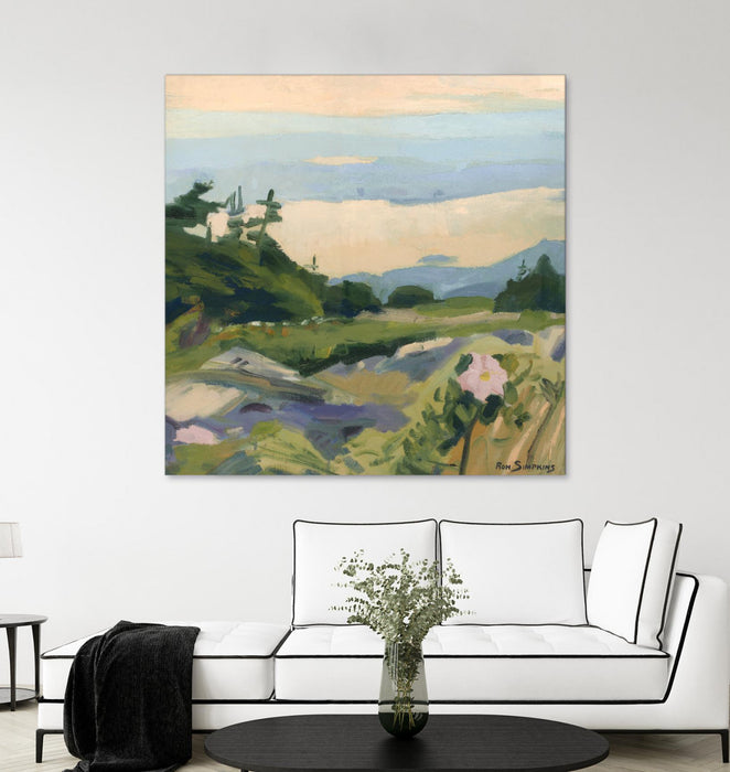 Œuvre d’art murale Giant Art « Top Of The World » 72 x 72