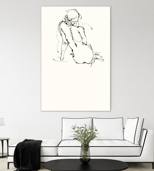 Œuvre d’art murale Giant Art « Contour Figure 4 » 84 x 54