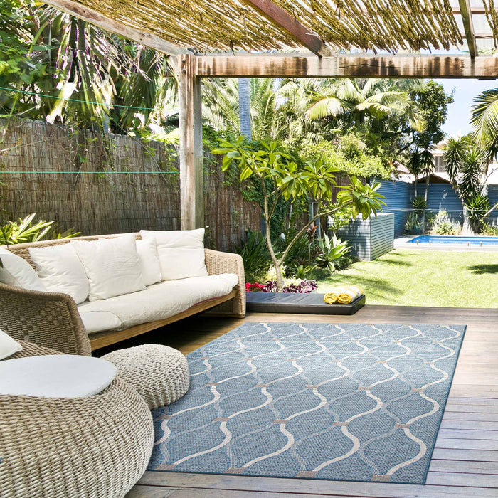 Carpette Neisha Abstract bleu clair 5 pi 3 po x 7 pi 3 po
