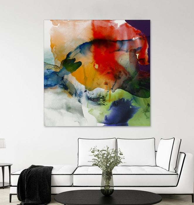 Œuvre d’art murale Giant Art « Vibrant Terrain I » 54 x 54