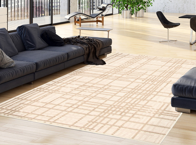 Carpette Sadie Burburry champagne taupe - 7 pi 10 pox 10 pi 2 po
