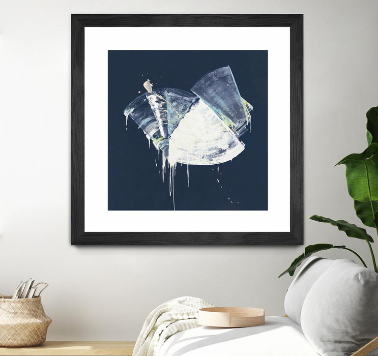 Œuvre d’art murale encadrée noire et mate « Bells In Motion » 36 x 36