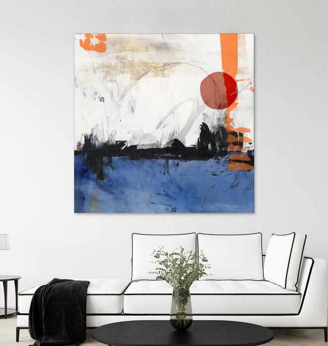 Œuvre d’art murale Giant Art « Midnight Rise I » 54 x 54