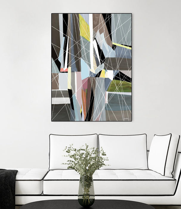 Œuvre d’art murale sur toile encadrée noire « Oceanrain » 30 x 40