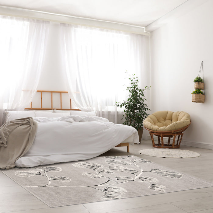 Carpette Ameeka grise 5 pi 3 po x 7 pi 7 po