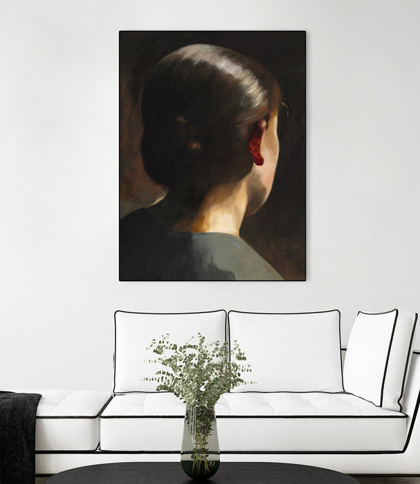 Œuvre d’art murale sur toile encadrée noire « Ines » 24 x 32
