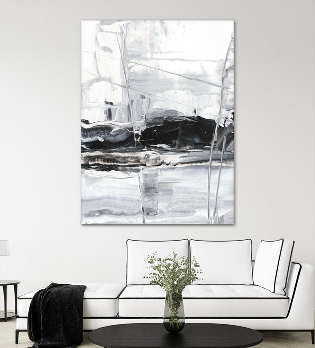 Œuvre d’art murale Giant Art « Winter Lightning Ii » 72 x 54