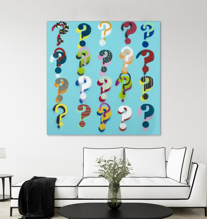 Œuvre d’art murale Giant Art « Pop The Question » 72 x 72