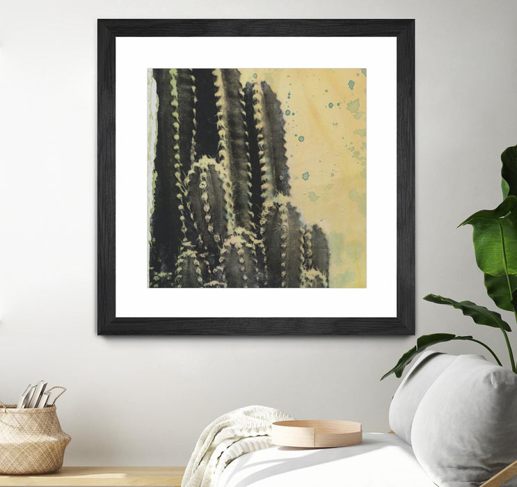 Œuvre d’art murale encadrée noire et mate « Desert Dreams Iv » 30 x 30