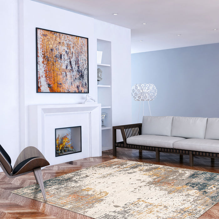 Carpette Diana gris clair 6 pi 7 po x 9 pi 6 po
