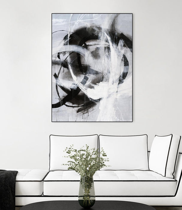 Œuvre d’art murale sur toile encadrée noire « No Turning Radius » 30 x 40