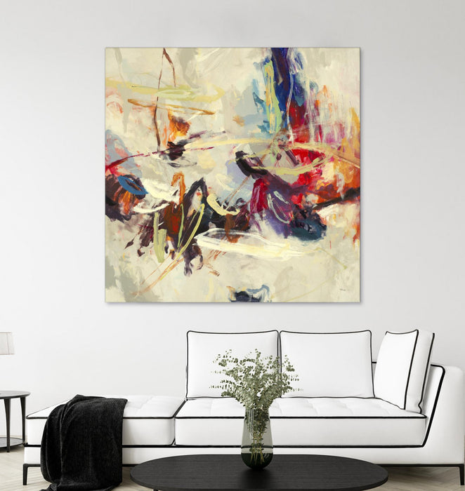 Œuvre d’art murale Giant Art « Positive Energy Iii » 54 x 54