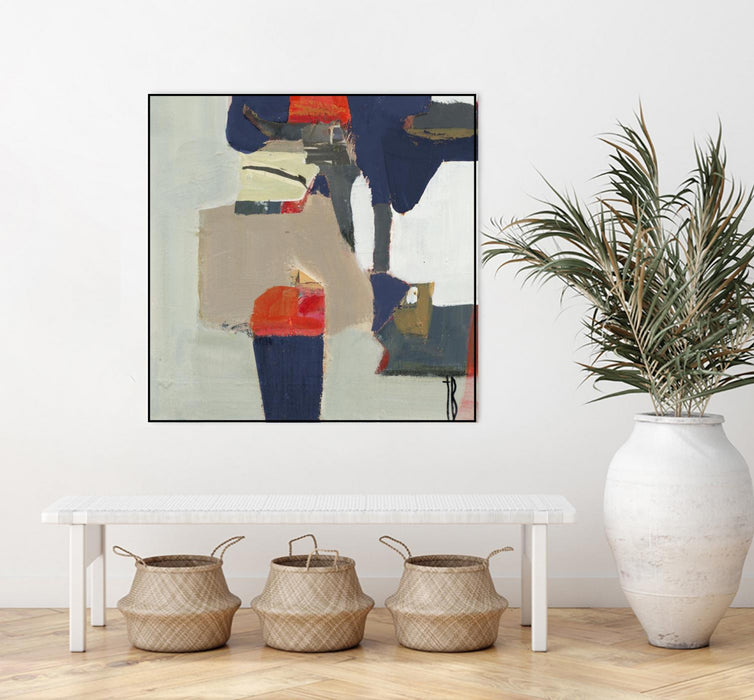 Œuvre d’art murale sur toile encadrée noire « Orange Crush V9 » 20 x 20