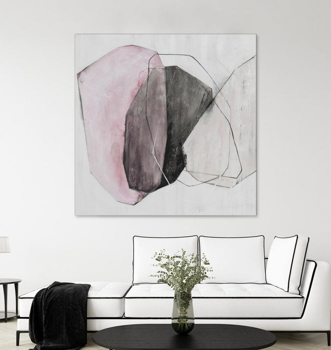 Œuvre d’art murale Giant Art « Tickled With Pink » 54 x 54
