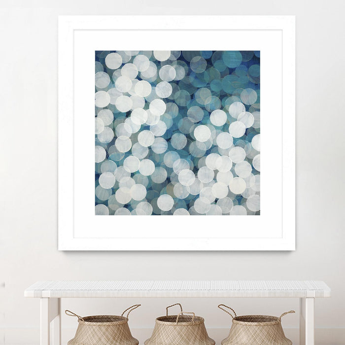 Œuvre d’art murale encadrée blanche et mate « Head In The Clouds » 30 x 30