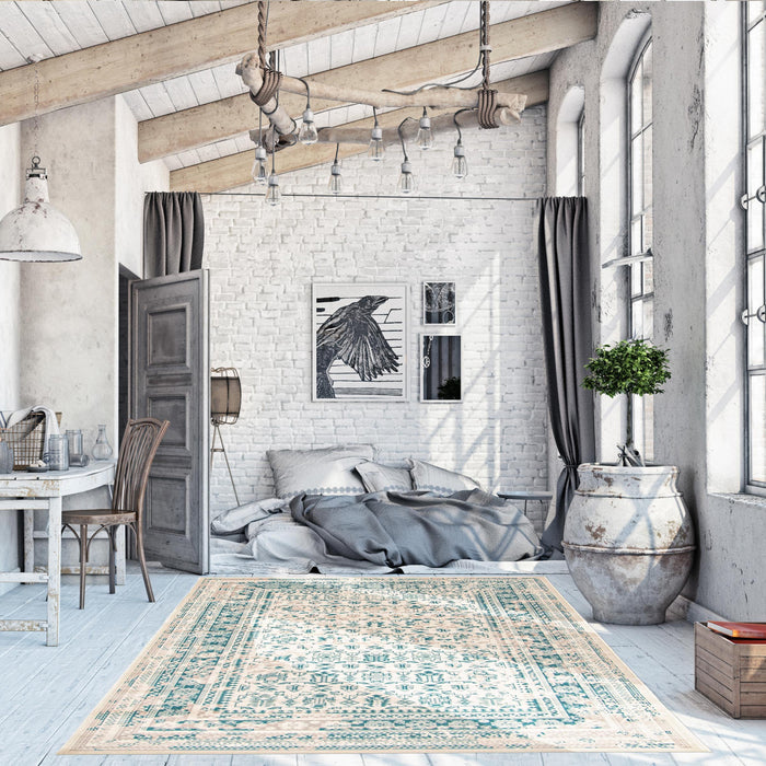 Carpette Awena vert clair 5 pi 3 po x 7 pi 7 po