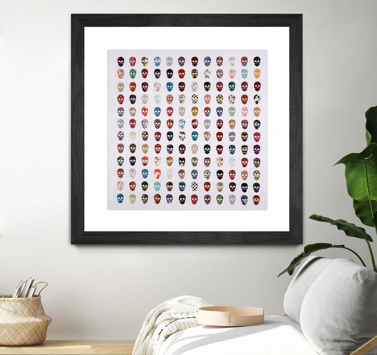 Œuvre d’art murale encadrée noire et mate « Gorgeous Crowd » 36 x 36