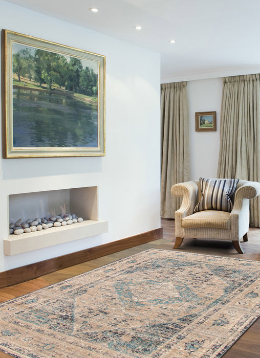 Carpette Bolivar Bijar gris - 5 pi 3 pox 7 pi 6 po