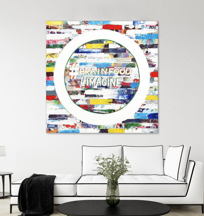Œuvre d’art murale Giant Art « Smoke Circus Iv » 72 x 72