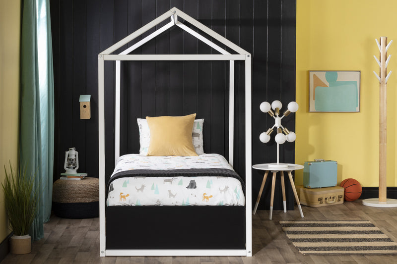 Sweedi Maison de Lit Simple - Blanc solide