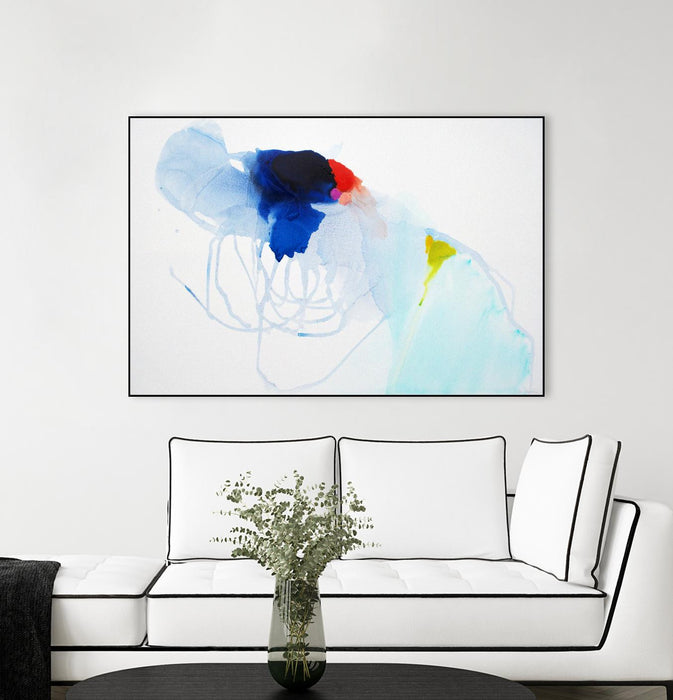 Œuvre d'art murale sur toile encadrée noire « Backstage » 36 x 24