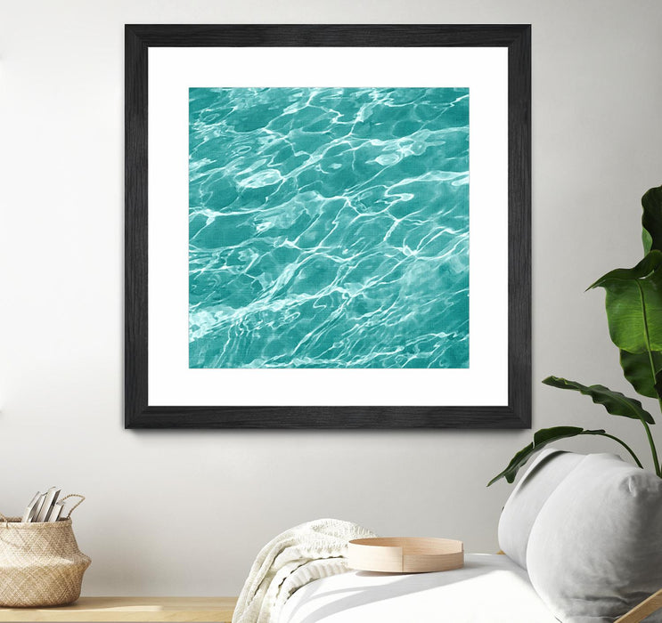 Œuvre d’art murale encadrée noire et mate « Ripple I » 36 x 36