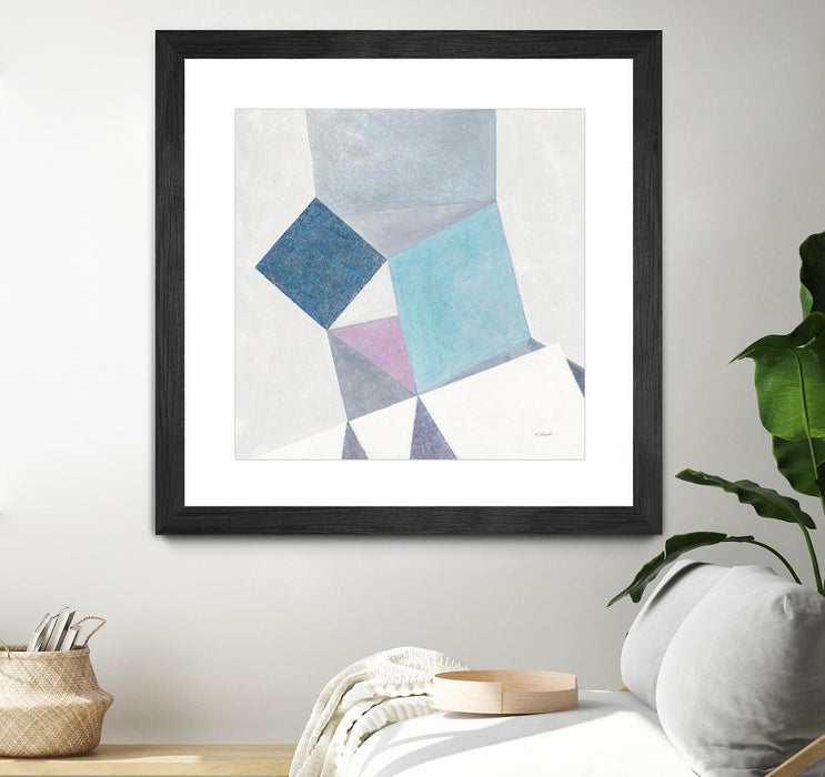 Œuvre d’art murale encadrée noire et mate « Bay Bridge V1 » 36 x 36