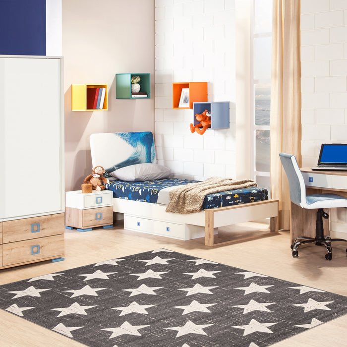 Carpette Ira grise 4 pi 7 po x 6 pi 7 po