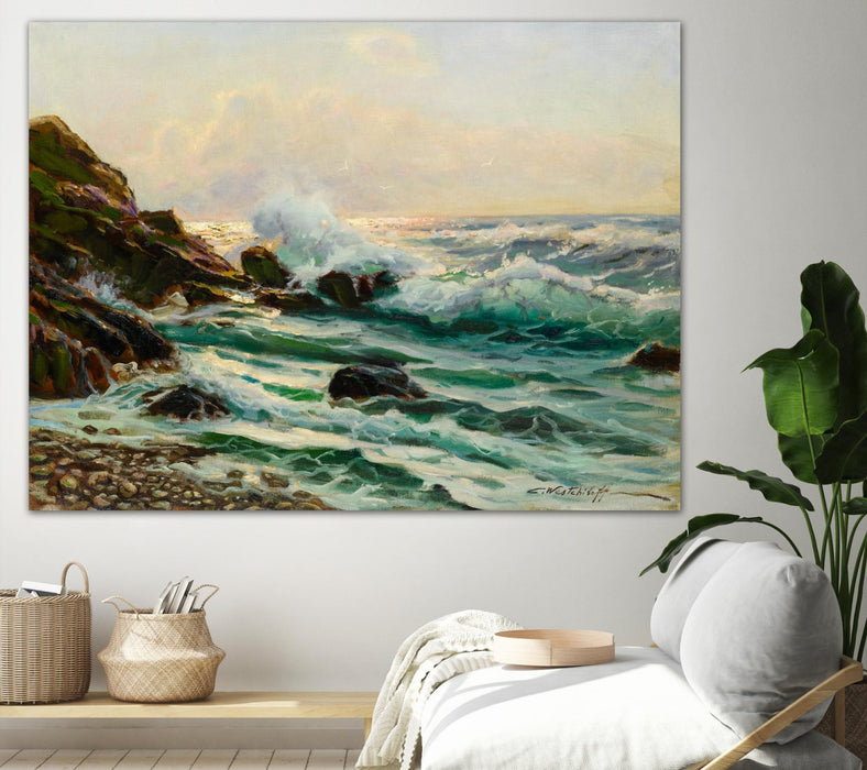 Œuvre d’art murale Giant Art « Main Seascape I » 72 x 54