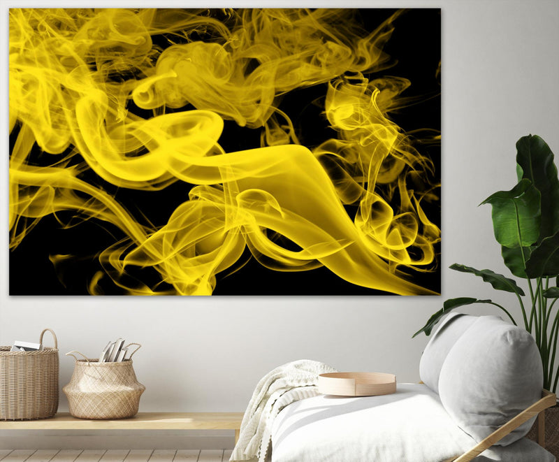 Œuvre d’art murale Giant Art « Yellow Smoke » 84 x 54