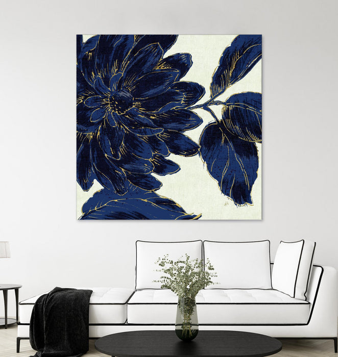 Œuvre d’art murale Giant Art « Indigo Garden I » 54 x 54