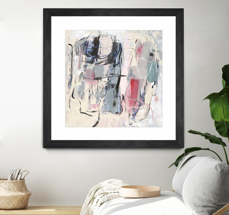 Œuvre d’art murale encadrée noire et mate « Palpitation Monitor » 30 x 30