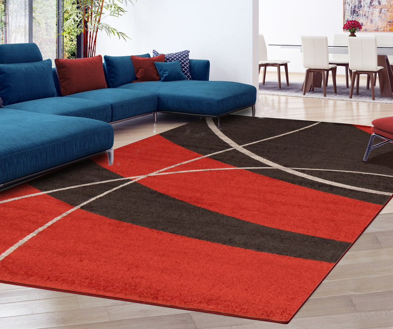 Carpette Carson rouge - 7 pi 10 pox 10 pi 2 po