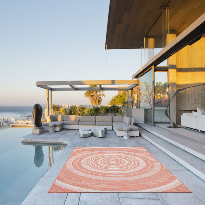 Carpette Neisha Modern corail 5 pi 3 po x 7 pi 3 po