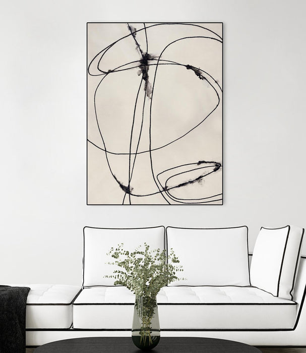 Œuvre d'art murale sur toile encadrée noire « Tangled Ties » 24 x 32