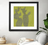 "Opuntia I" Matted and Framed Black 36x36 Wall Art