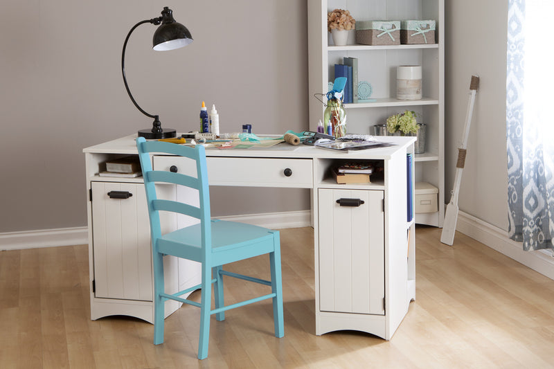 Table d’artisanat Artwork avec rangement - blanc solide