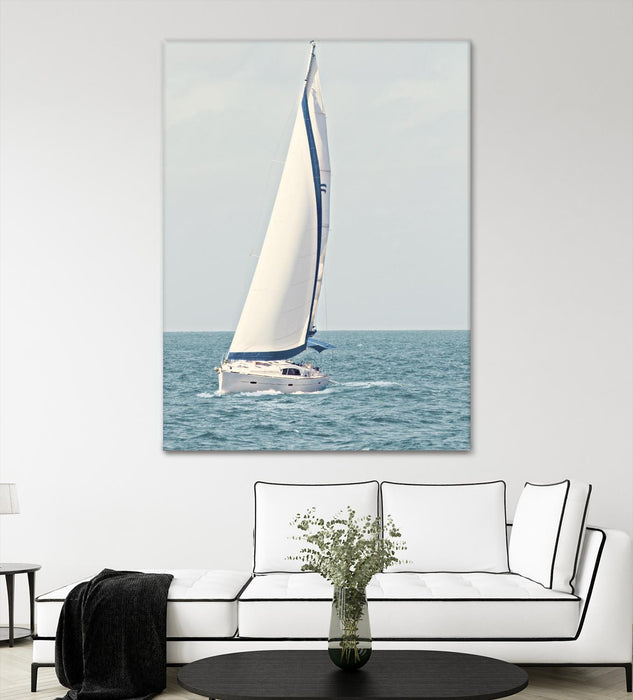Œuvre d’art murale Giant Art « Sailboat In The Ocean » 72 x 54