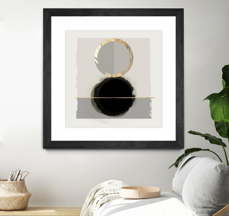Œuvre d’art murale encadrée noire et mate « Dream Life Inspired I » 30 x 30
