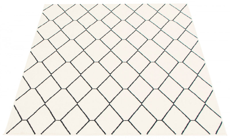 Carpette August blanchebleu marine 7 pi 10 po x 10 pi 2 po