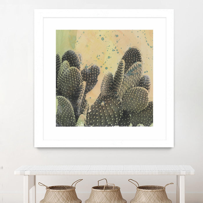 Œuvre d’art murale encadrée blanche et mate « Desert Dreams Ii » 36 x 36