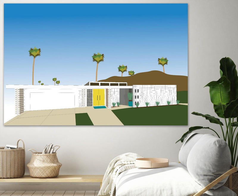 Œuvre d’art murale Giant Art « Palm Spring Living Ii » 84 x 54