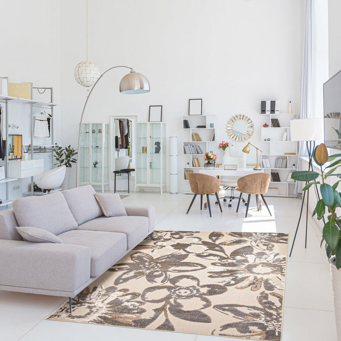 Carpette Angie ivoire - 6 pi 7 po x 9 pi 6 po