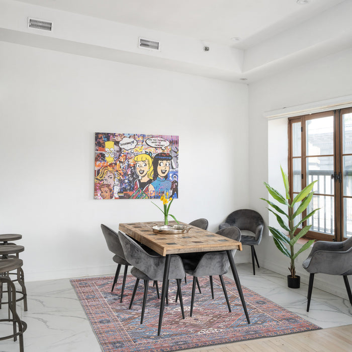 Carpette Samia bleue 5 pi 3 po x 8 pi 0 po