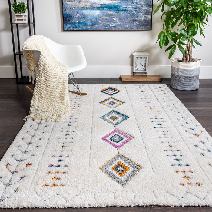Carpette Lola à motifs de diamants 5 x 8