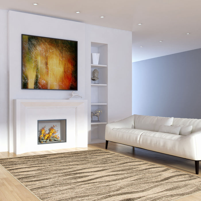 Carpette Arusha ivoiregris 6 pi 7 po x 9 pi 6 po