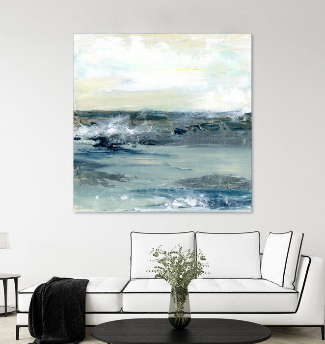 Œuvre d’art murale Giant Art « Coastal Blues I » 72 x 72