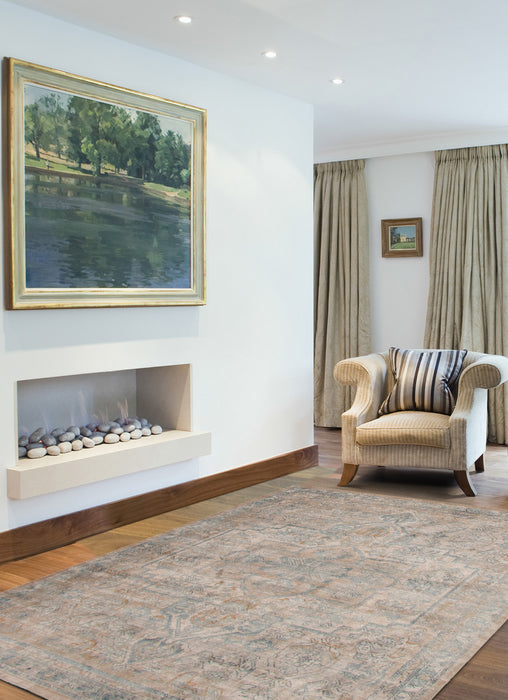 Carpette Baina Heriz beige-gris - 5 pi 3 pox 6 pi 7 po